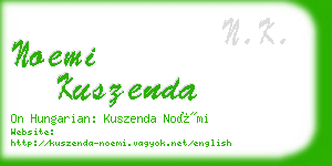 noemi kuszenda business card